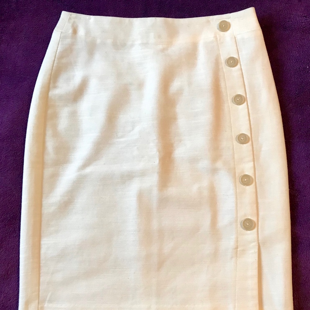 Loft Off-White Pencil Skirt